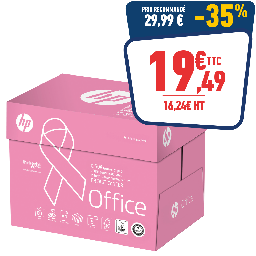 PAP BLANC A4 80GR 153CIE 5X500F HP PINK