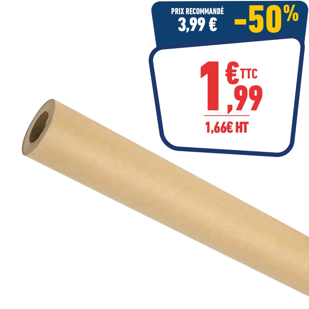ROULEAU PAPIER CADEAU KRAFT 0,7 X 10M