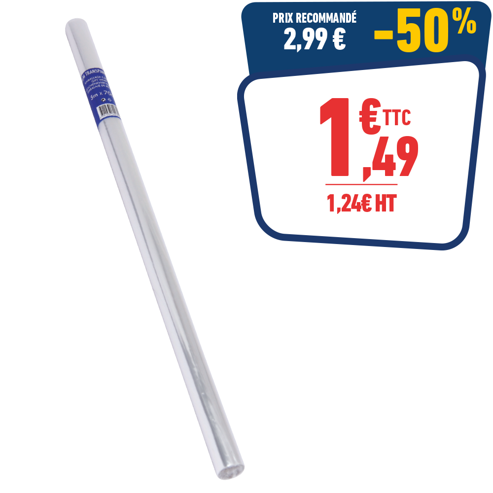 Rouleau film fleuriste 0,7 x 5m