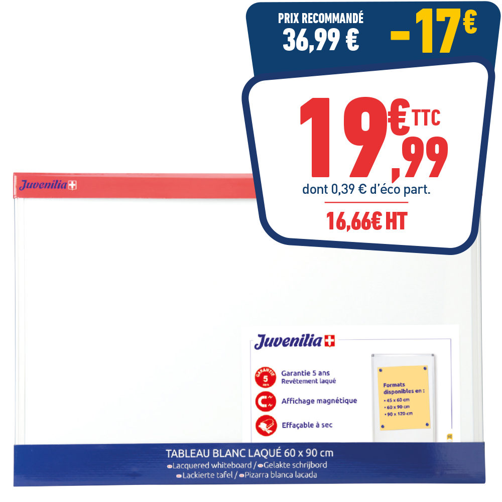 TABLEAU LAQUE 60 x 90 cm - Blanc - Magnétique