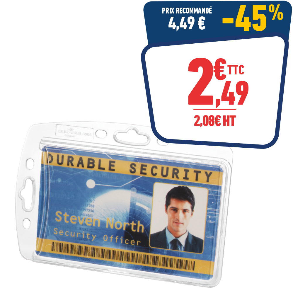 PORTE-BADGE DE SECURITE 54 x 87 mm