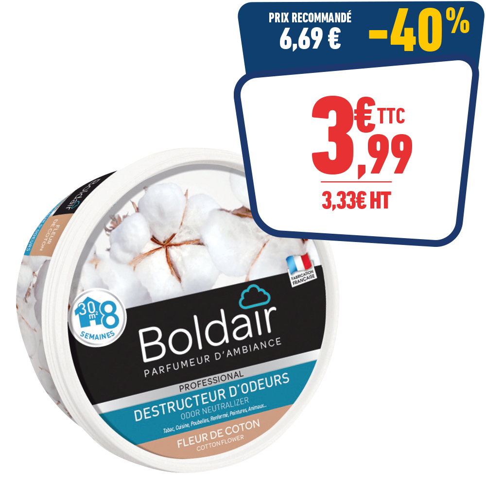 BOLDAIR GEL DESTRUCTEUR D'ODEURS 300 gr