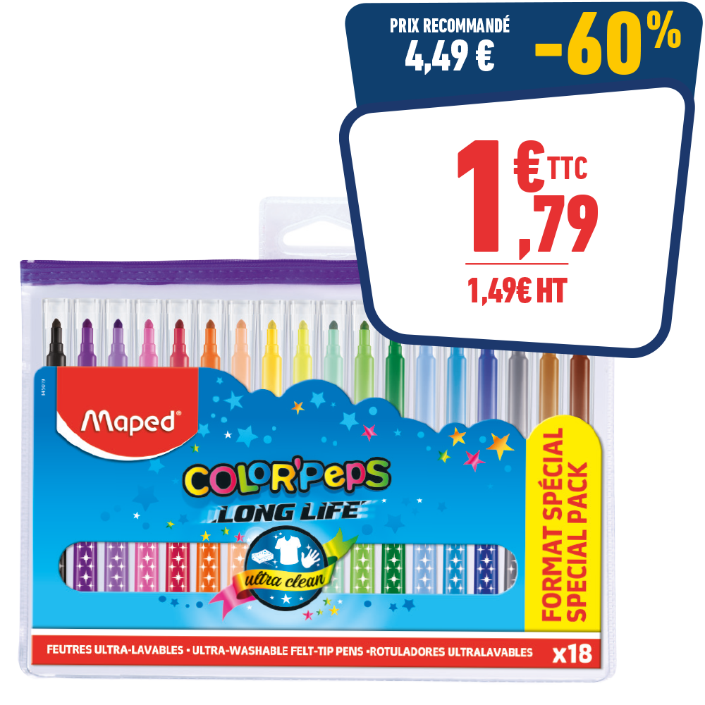 18 FEUTRES COLOR'PEPS