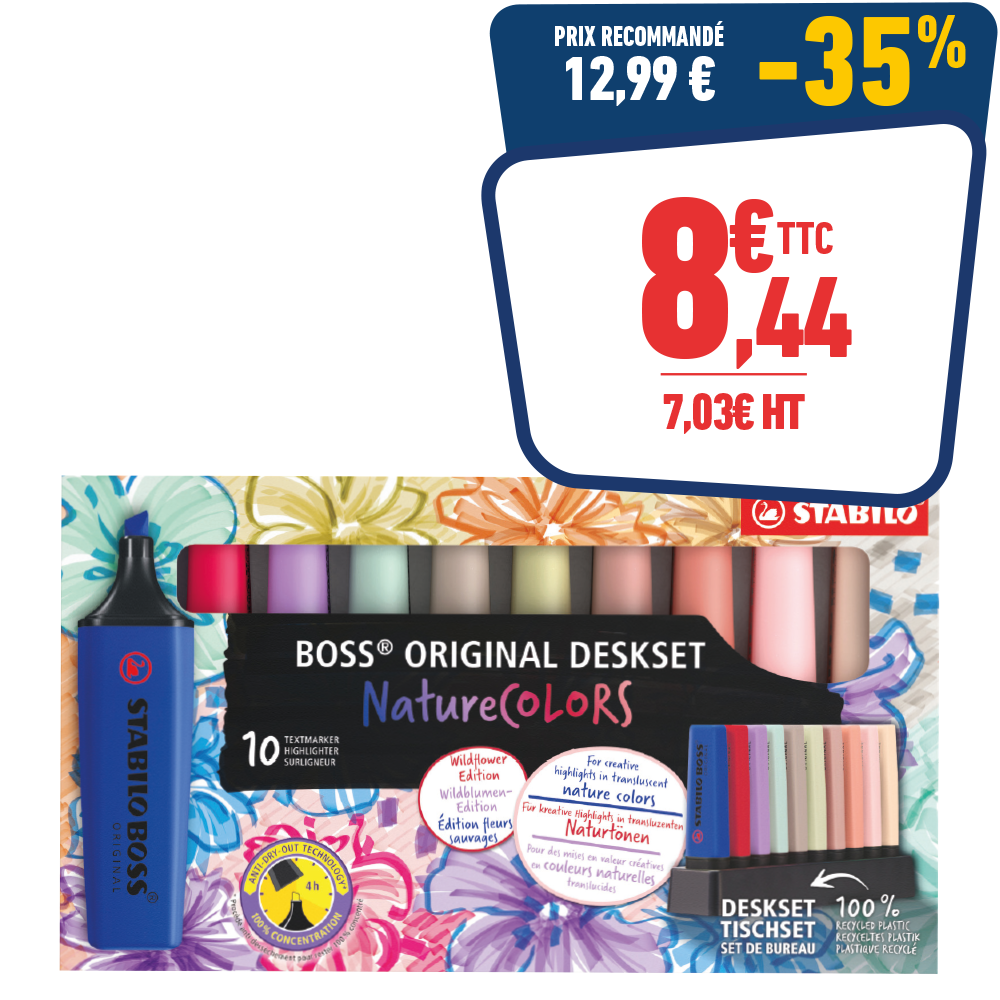 10 SURLIGNEURS BOSS EDITION WILD FLOWERS