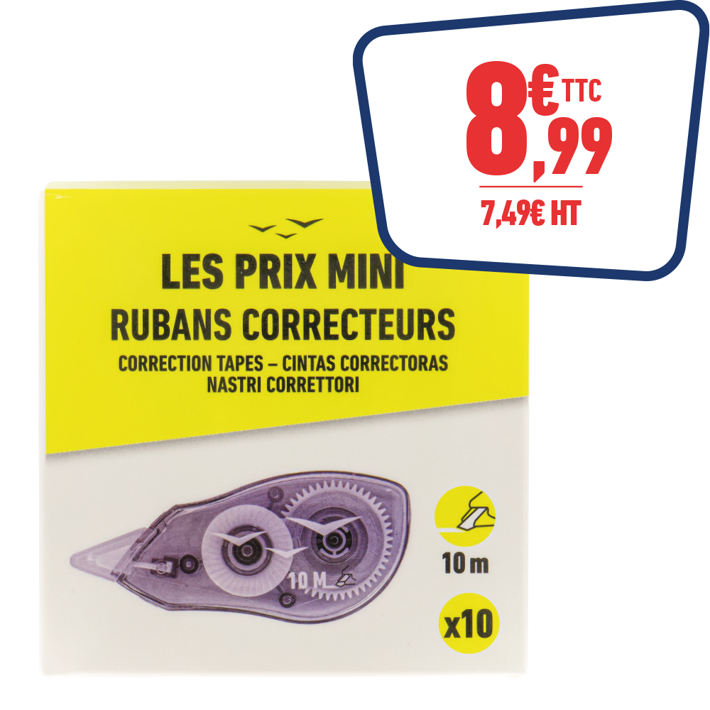 10 RUBANS CORRECTEURS