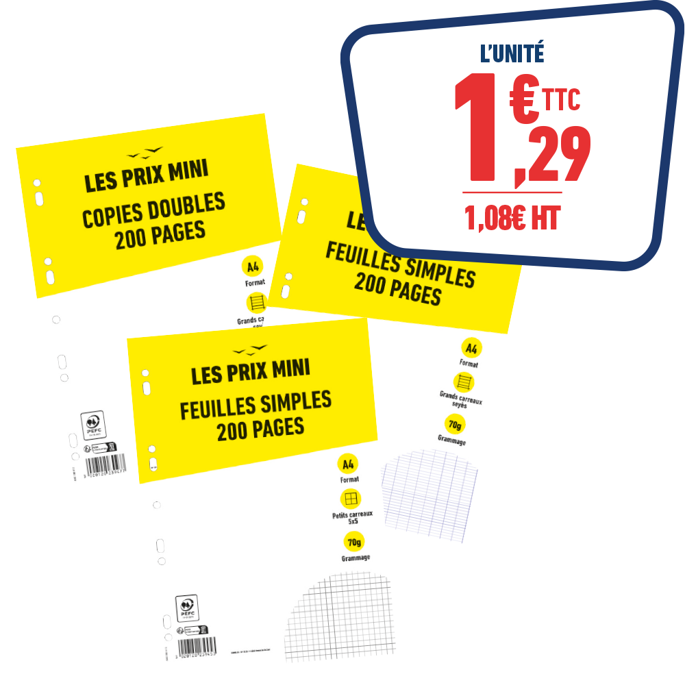 200 COPIES DOUBLES OU SIMPLES
