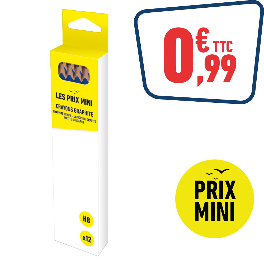 BOITE DE 12 CRAYONS GRAPHITE HB
