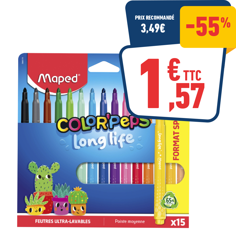 15 FEUTRES LONG LIFE 2.0