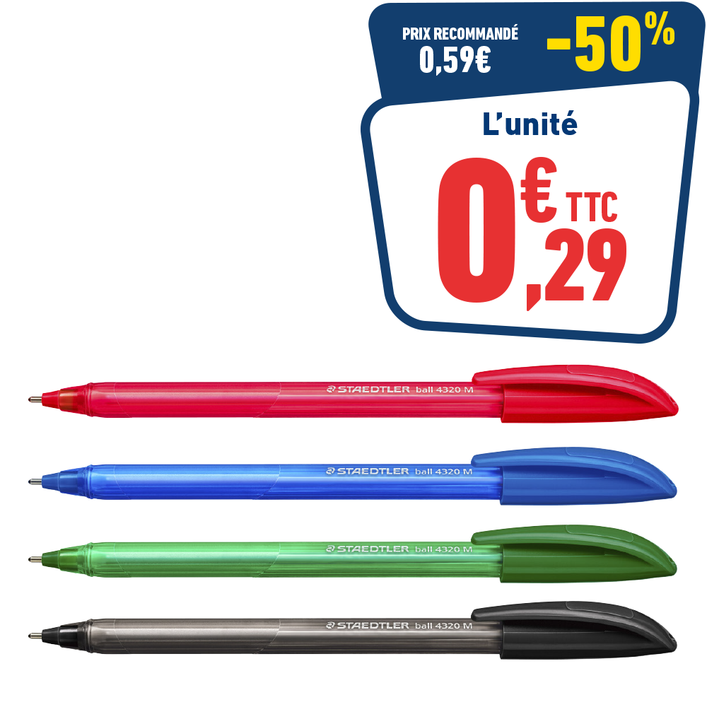 STYLO BILLE CORPS TRIANGULAIRE