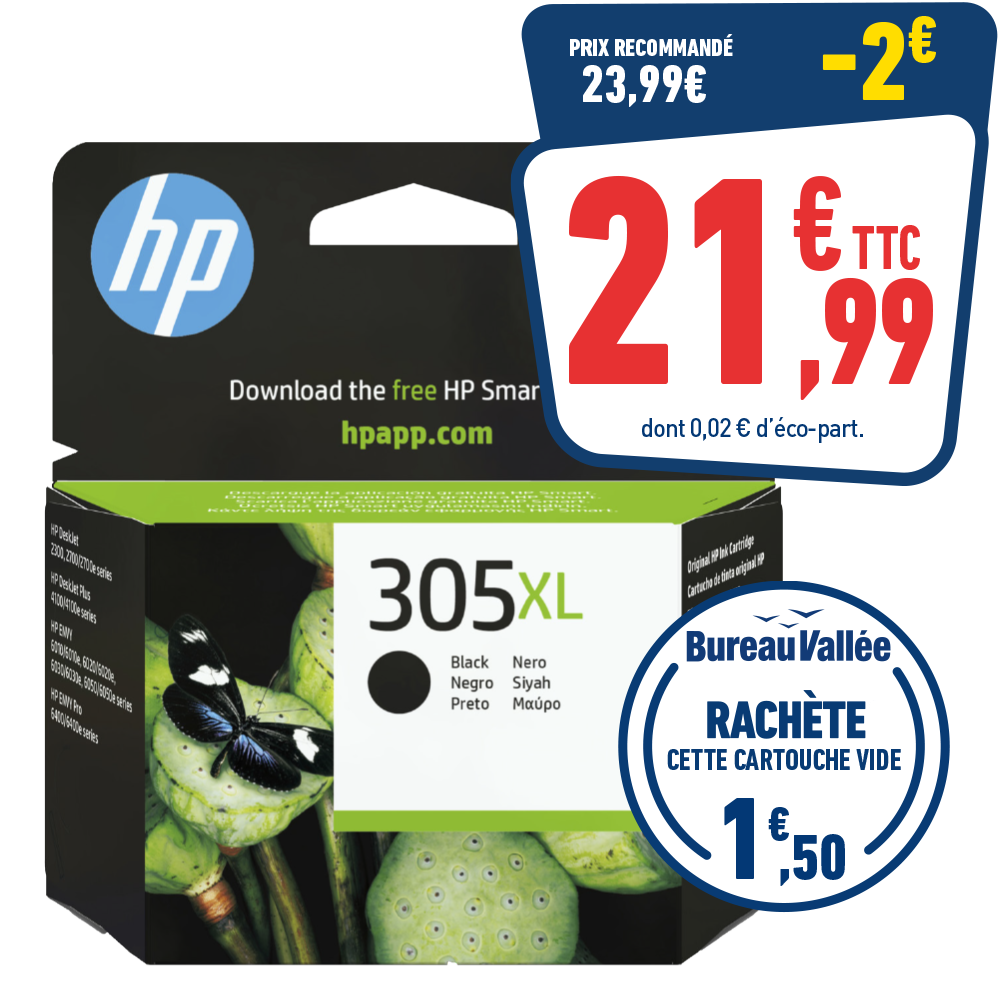 CARTOUCHE HP 305XL NOIR