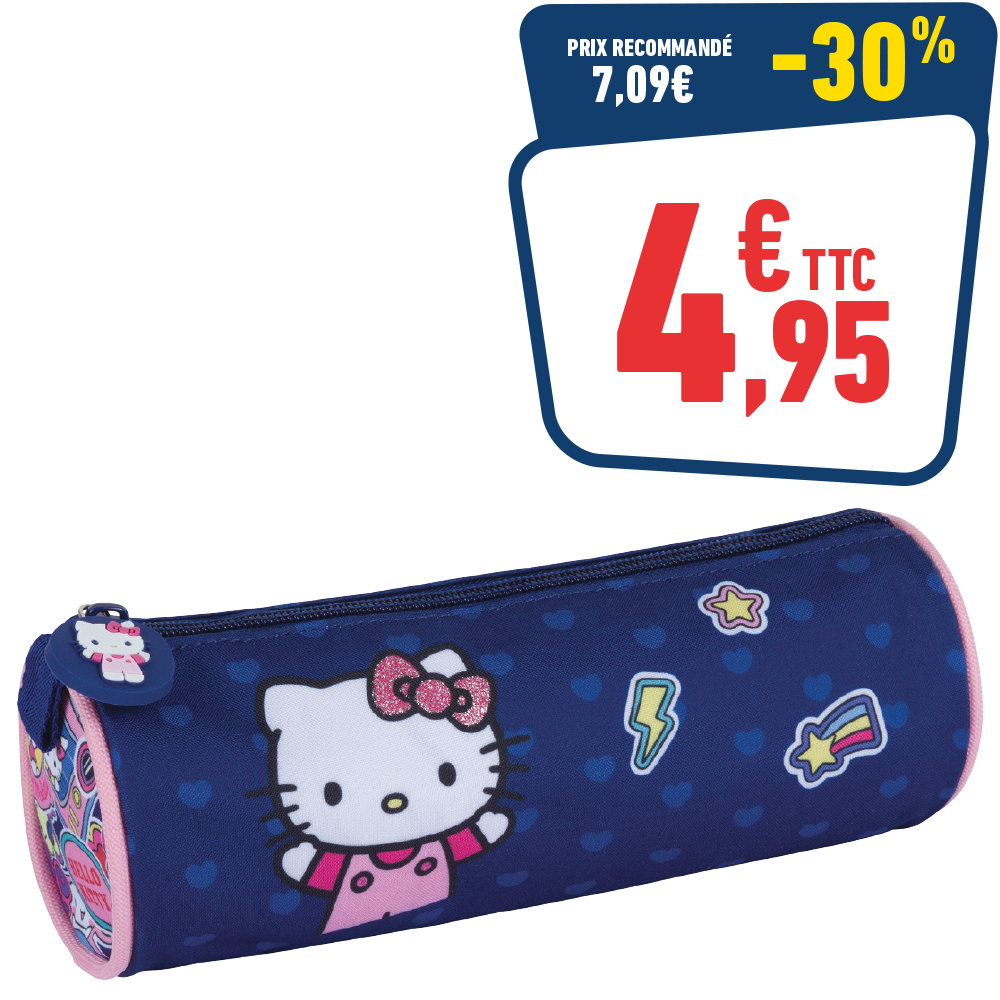 TROUSSE RONDE HELLO KITTY 8 X 22 CM