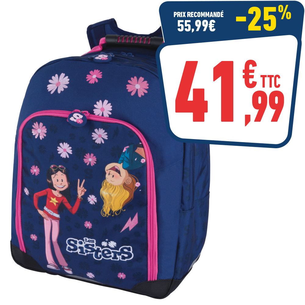 SAC À DOS LES SISTERS 33L - 32 X 24,5 X 42 CM