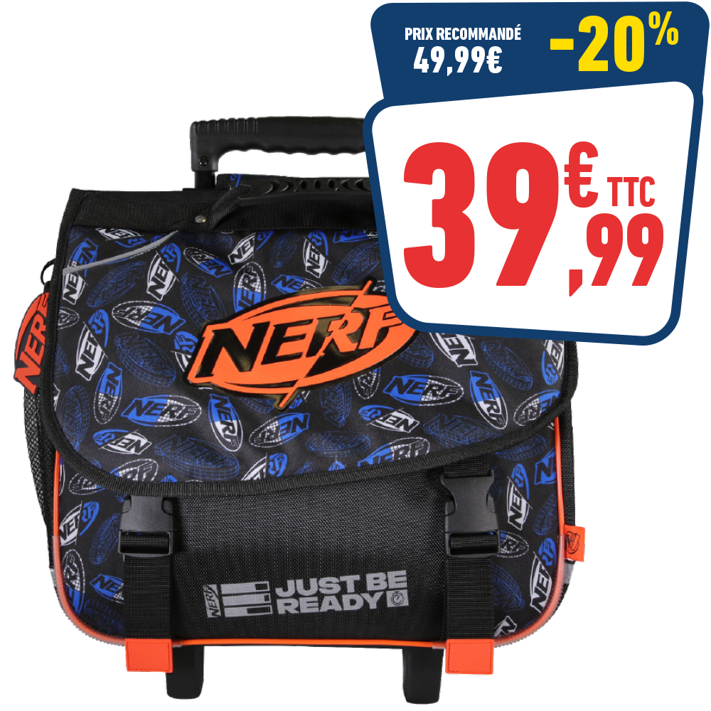 CARTABLE À ROULETTES NERF