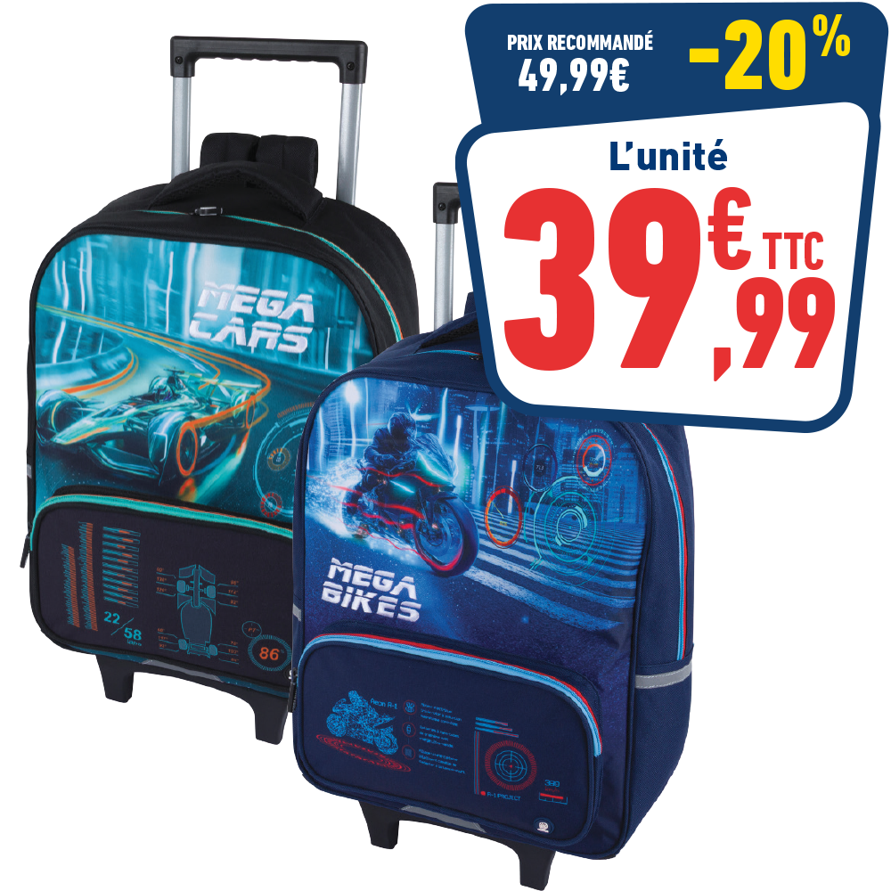 SAC TROLLEY MEGACARS OU MEGABIKES