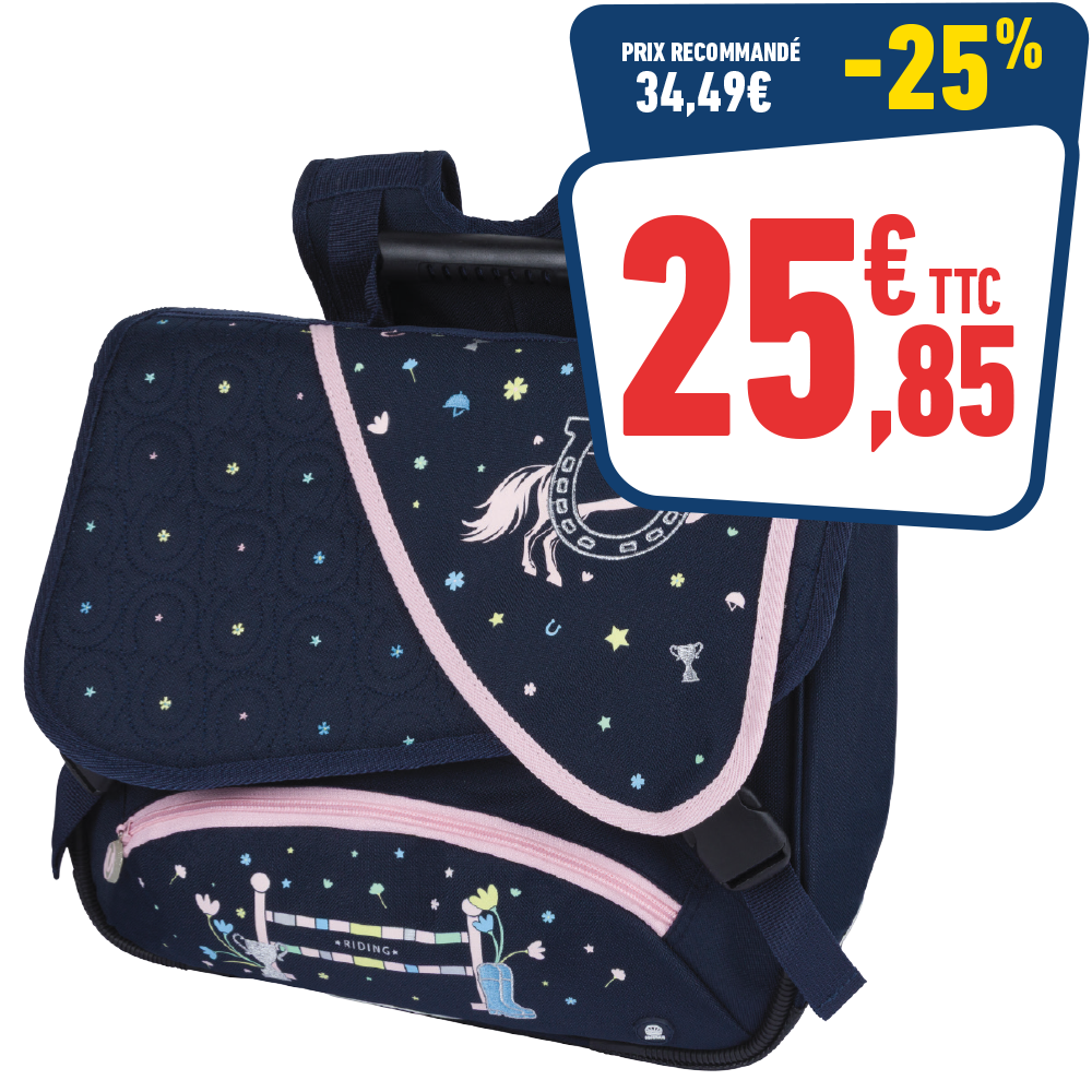CARTABLE CHEVAL 34 X 38 X 16 CM