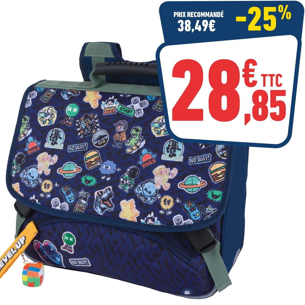 CARTABLE GEEK 34 X 38 X 16 CM