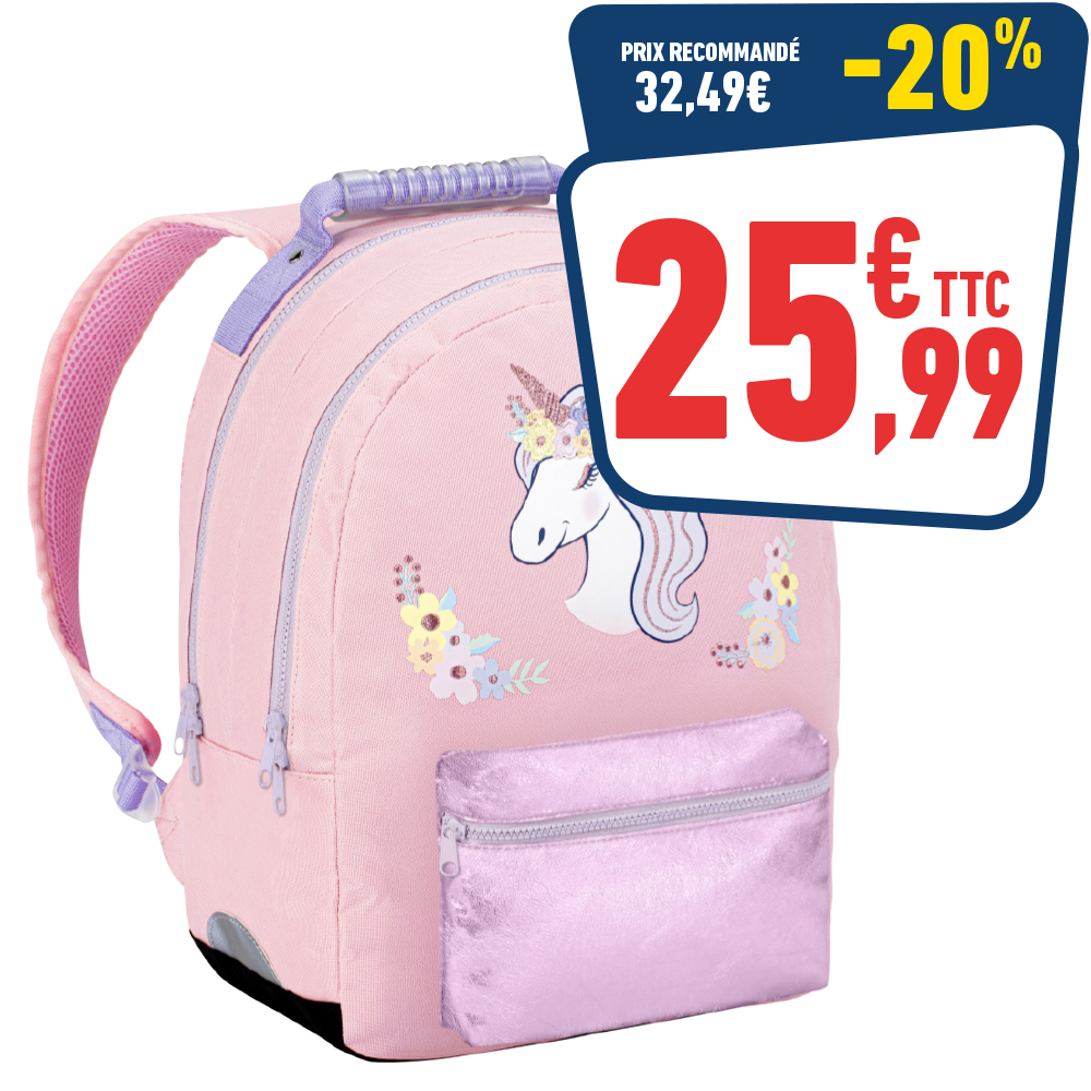 SAC À DOS LICORNE 30 X 40 X 18 CM