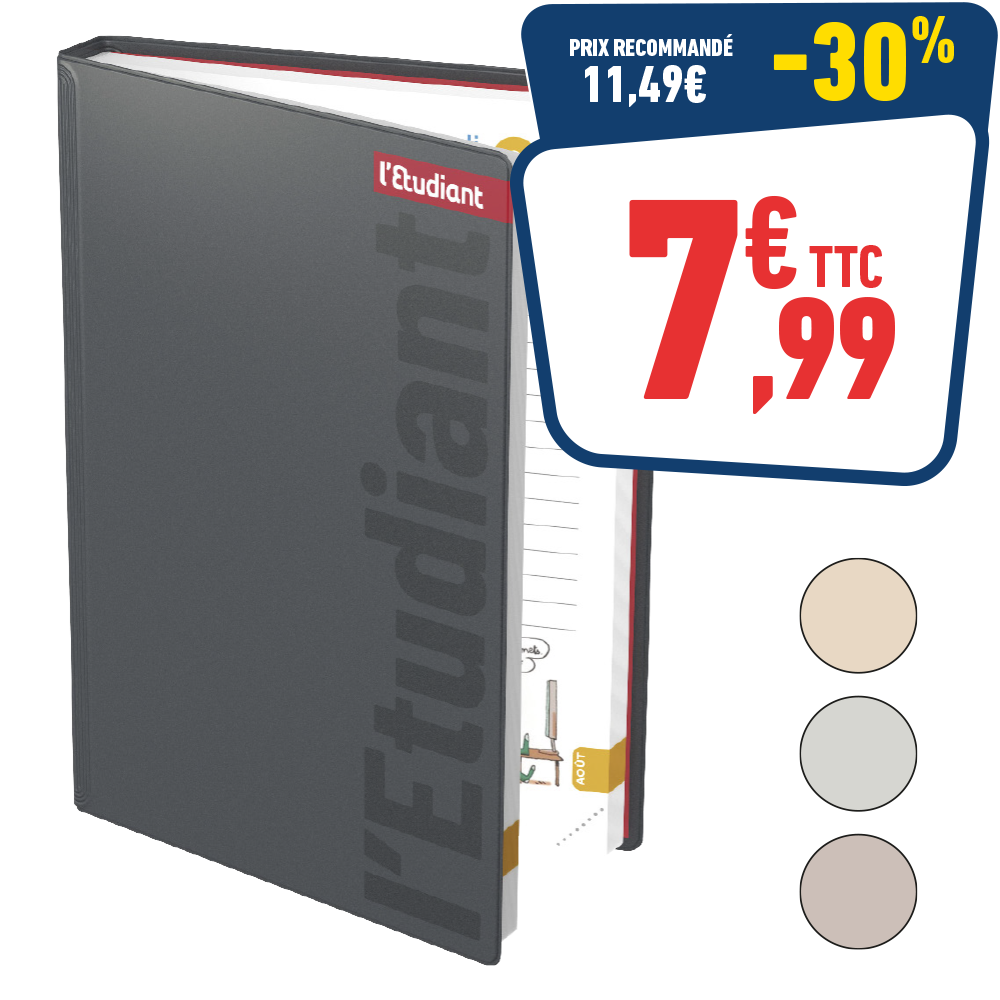 AGENDA SCOLAIRE L'ÉTUDIANT MÉTAL 15 X 20 CM