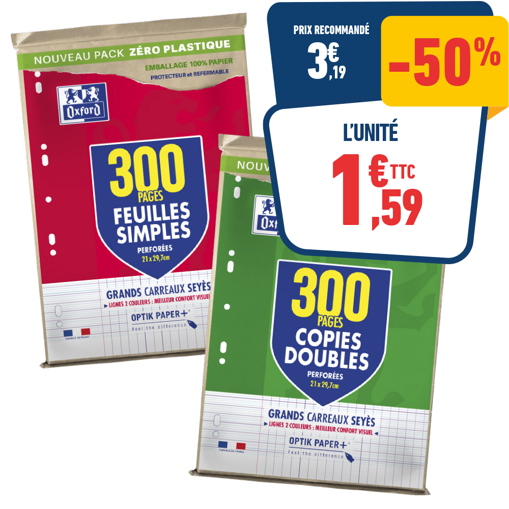 COPIES DOUBLES OU SIMPLES 300 PAGES A4