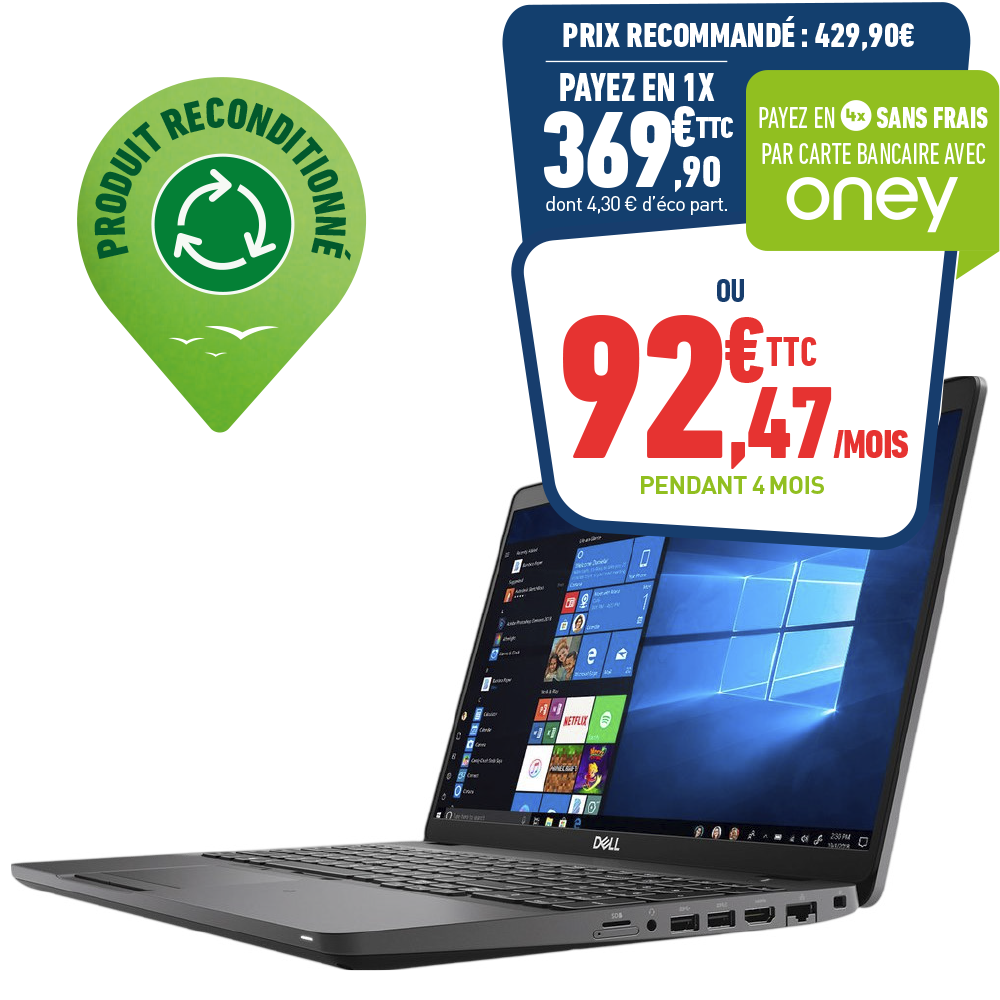 PC PORTABLE DELL LATITUDE 5500 RECONDITIONNÉ