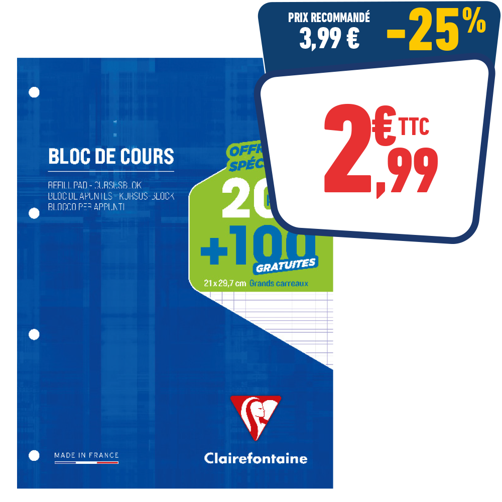 BLOC DE COURS 300 PAGES