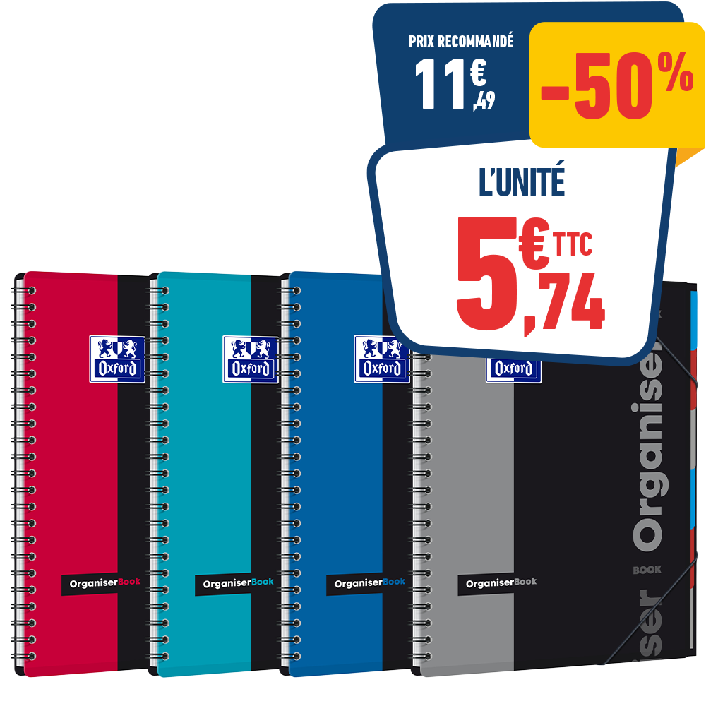 CAHIER ETUDIANT ORGANISERBOOK A4+
