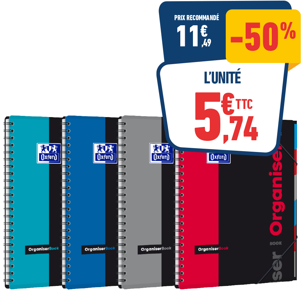 CAHIER ETUDIANT ORGANISERBOOK A4+