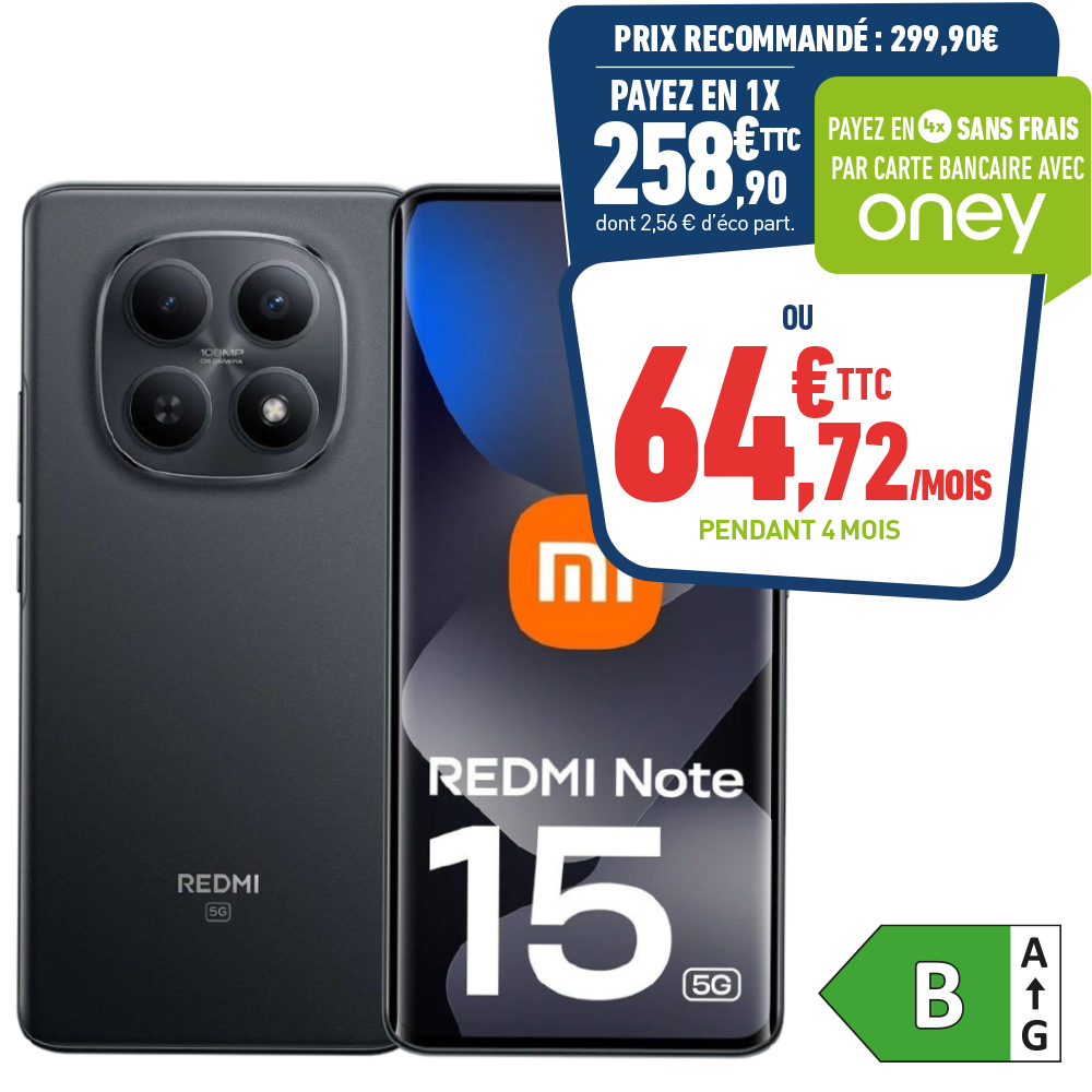 XIAOMI REDMI NOTE 15 256GO 5G