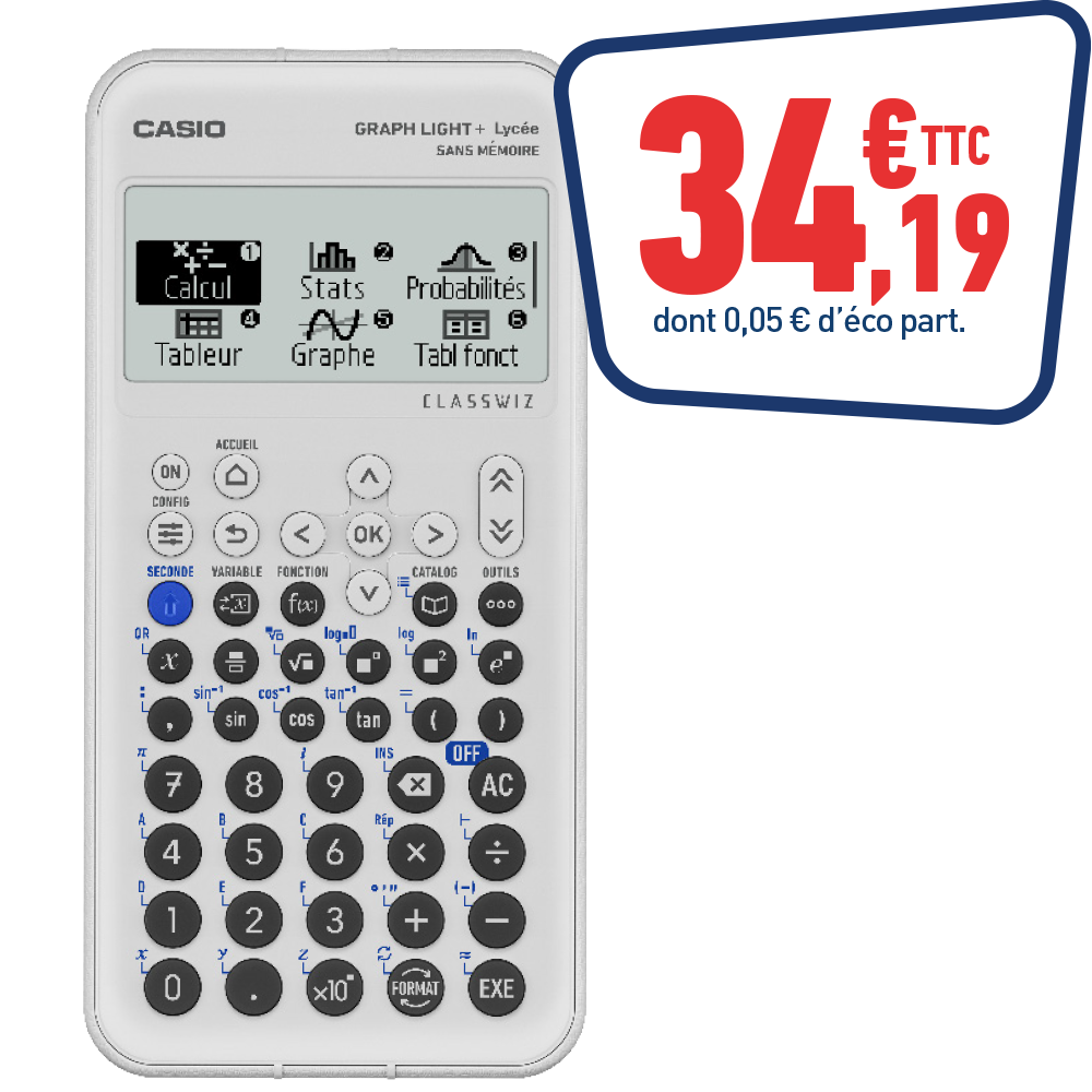 CALCULATRICE CASIO GRAPH LIGHT +