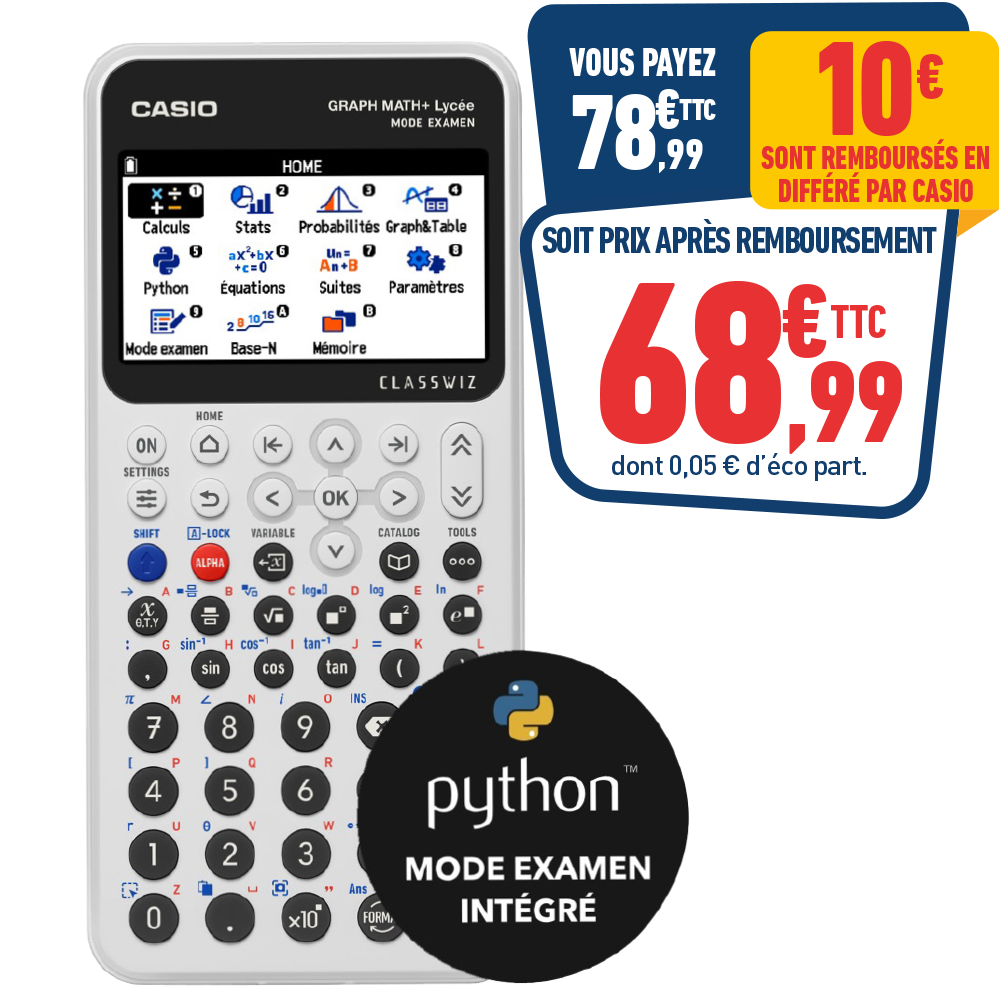 CALCULATRICE CASIO GRAPH MATH +