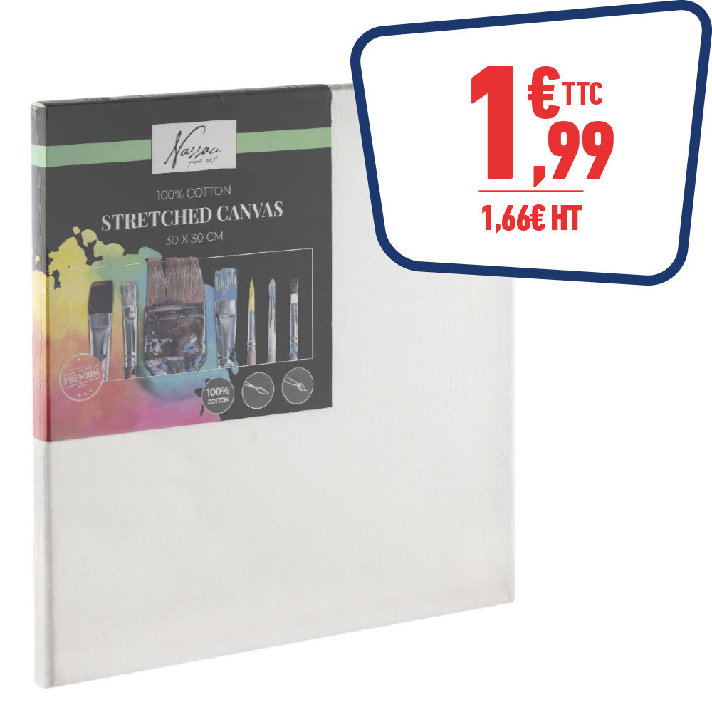 TOILE 24X30CM 100% COTTON