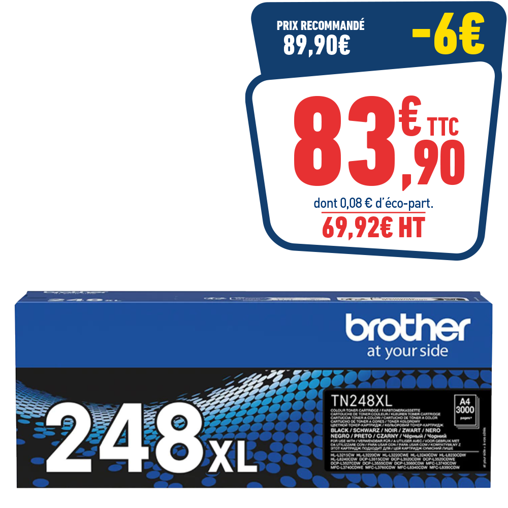 CARTOUCHE LASER BROTHER TN-248XL NOIR