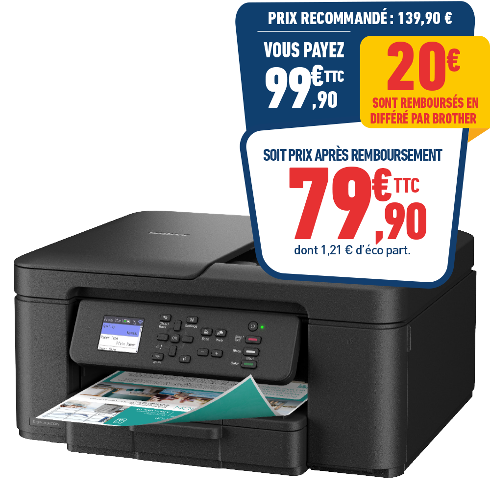 IMPRIMANTE JET D'ENCRE MULTIFONCTION BROTHER DCP-J1360DW