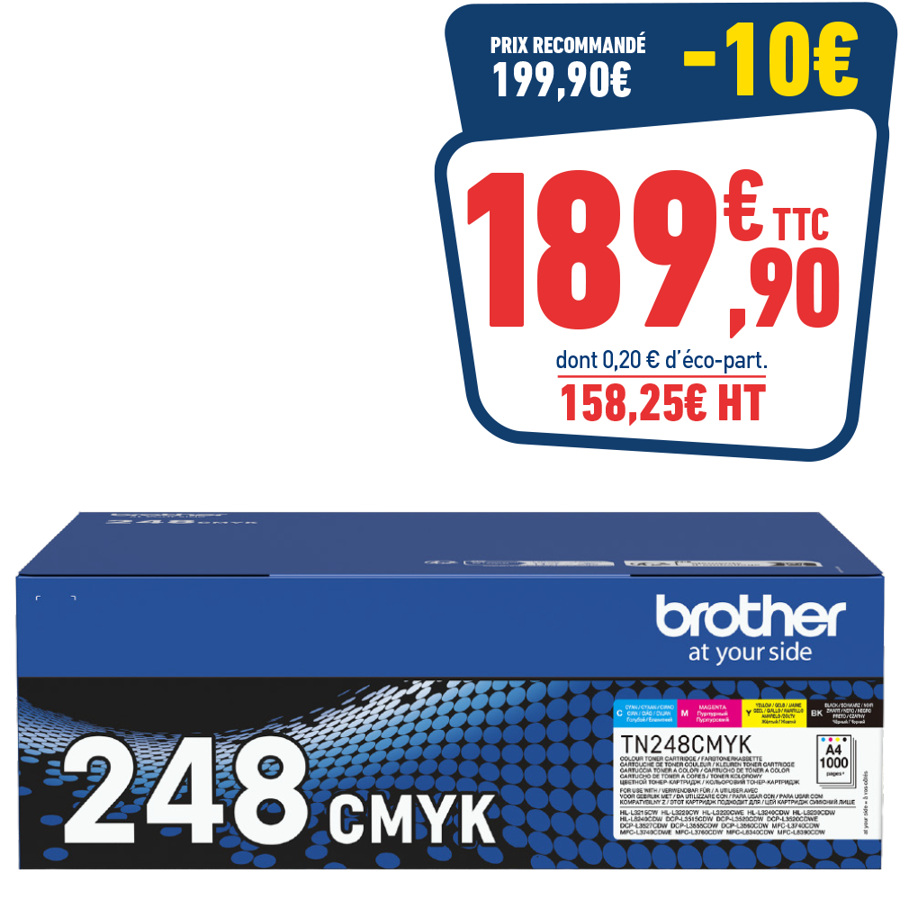 PACK CARTOUCHE LASER BROTHER TN-248