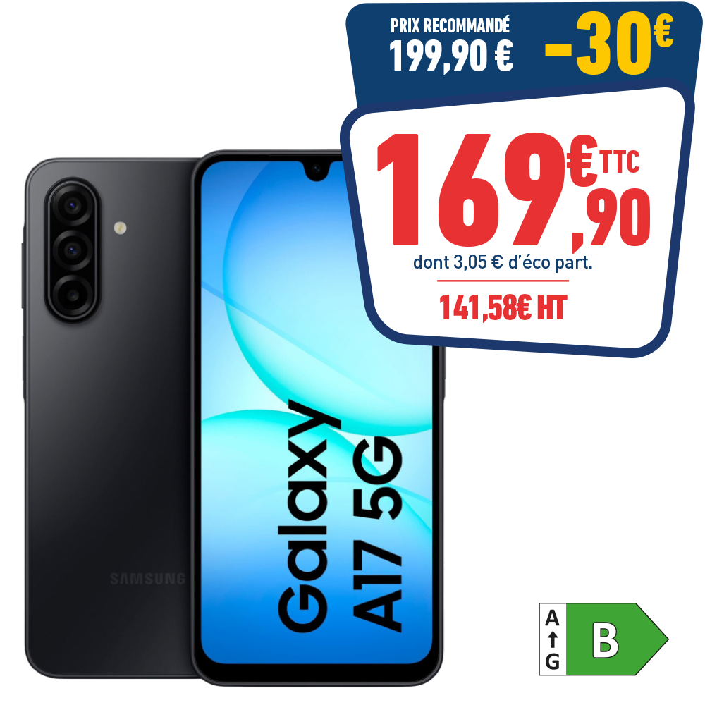 SMARTPHONE SAMSUNG GALAXY A17 5G 128GO 6,7 NOIR
