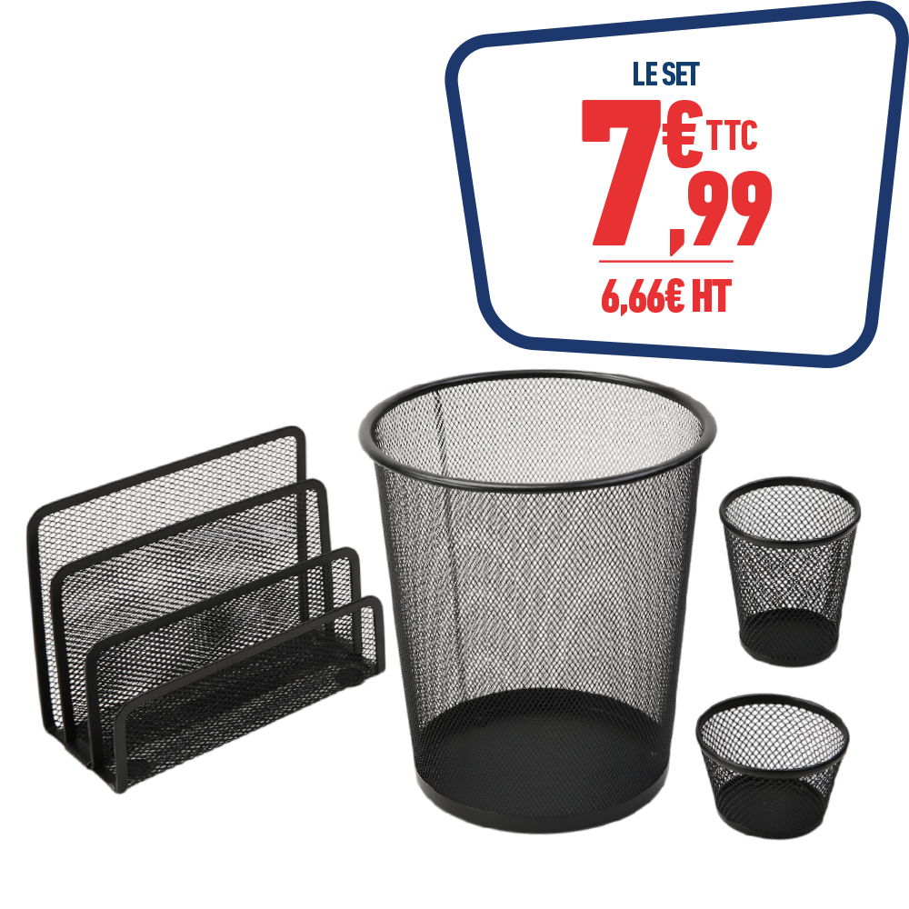 SET DE BUREAU EN MÉTAL