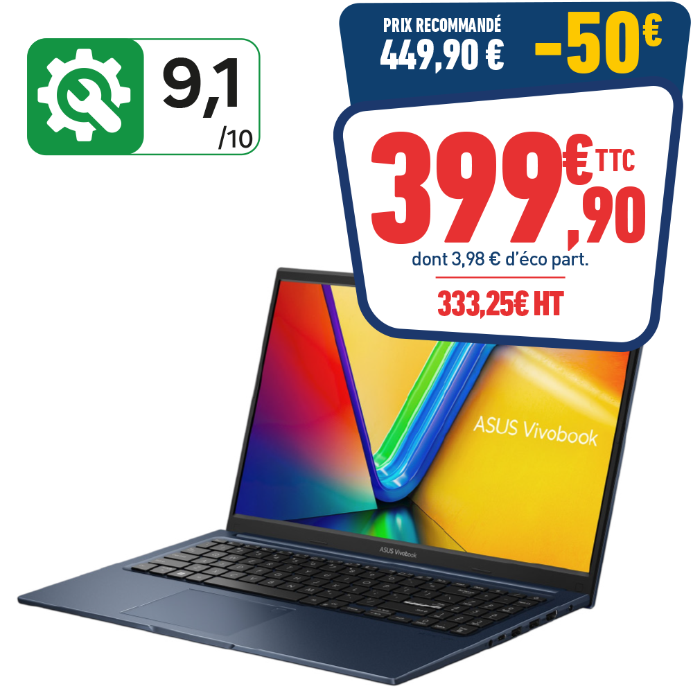 ASUS X1504ZA-BQ1847W 15,6 I3-1215U 8GO 512GO WIN11H FHD