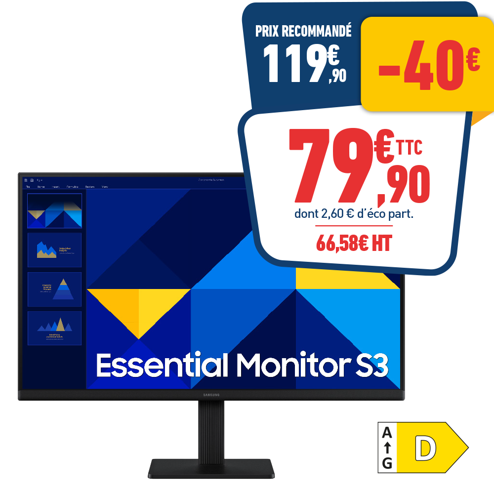 MONITEUR SAMSUNG 27 FULL HD NOIR