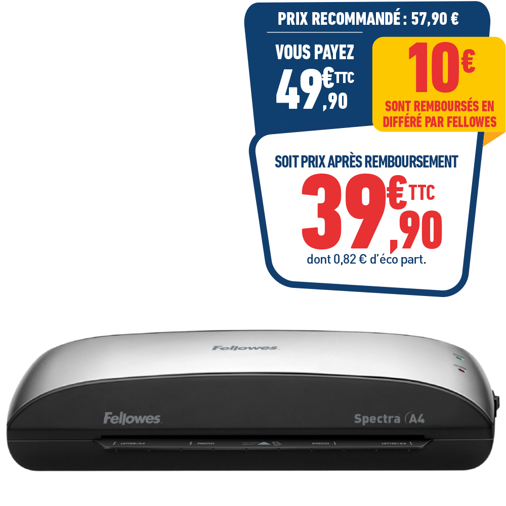 PLASTIFIEUSE FELLOWES SPECTRA A4 125µ