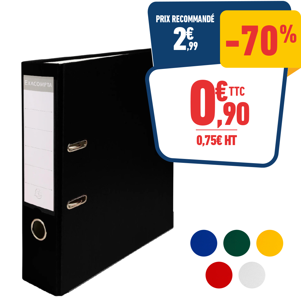 CLASSEUR À LEVIER DOS 80 MM - A4