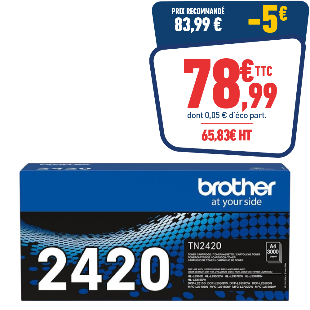 CARTOUCHE LASER BROTHER TN2420 NOIRE