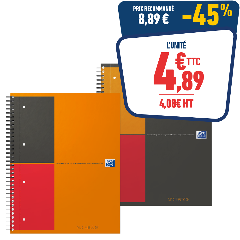 CAHIER OXFORD INTERNATIONAL A4+ - PETITS CARREAUX - 160 PAGES