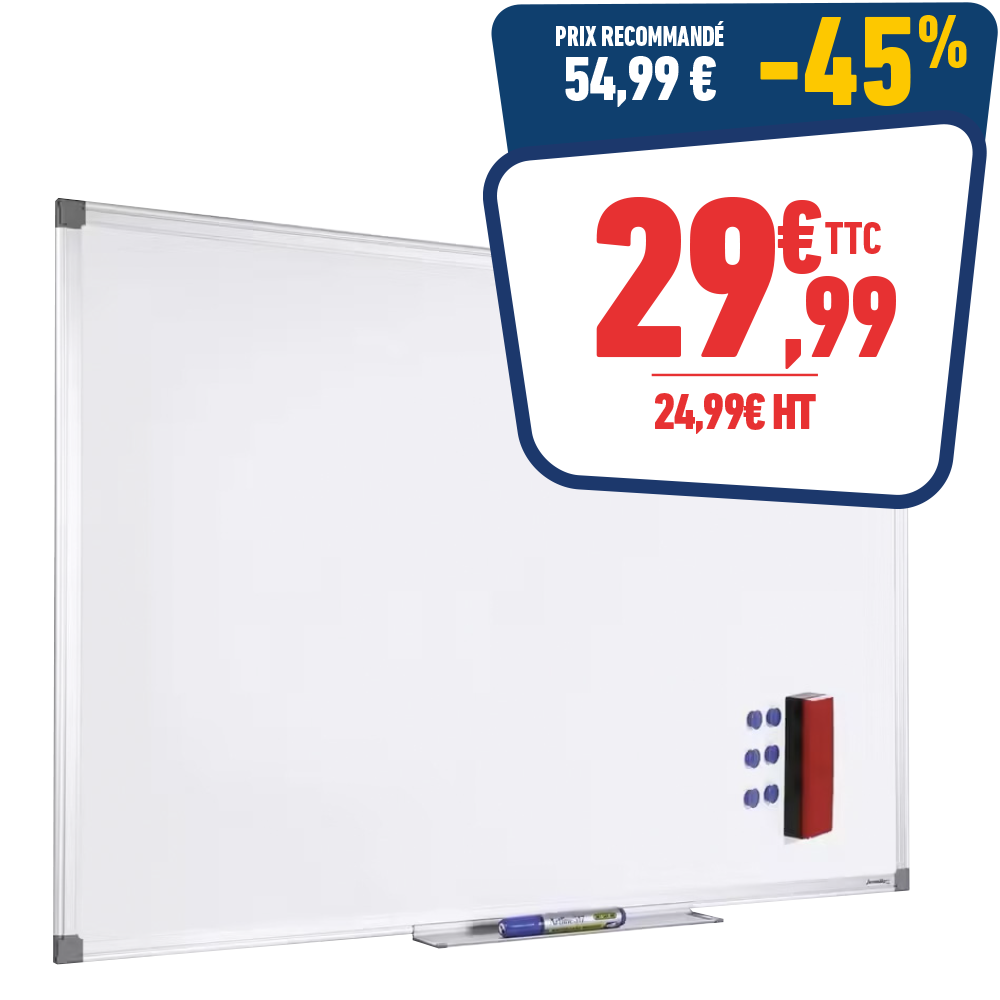 TABLEAU LAQUE 90 x 120 cm - Blanc - Magnétique