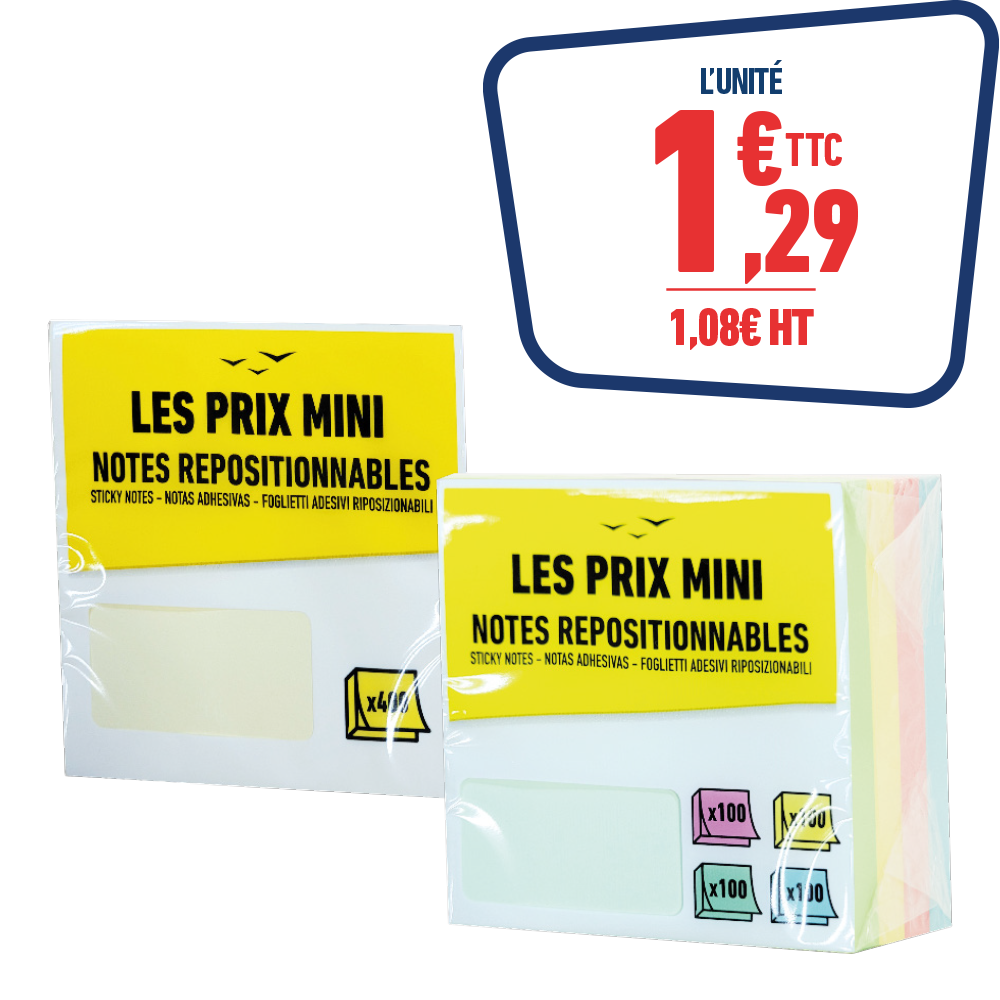400 NOTES REPOSITIONNABLES ASSORTIES