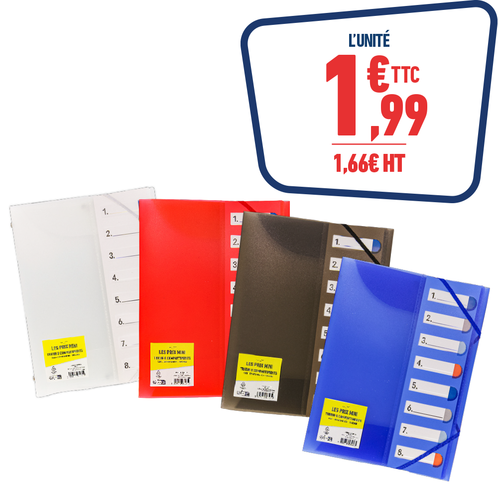 TRIEUR A4 8 COMPARTIMENTS PRIX MINI