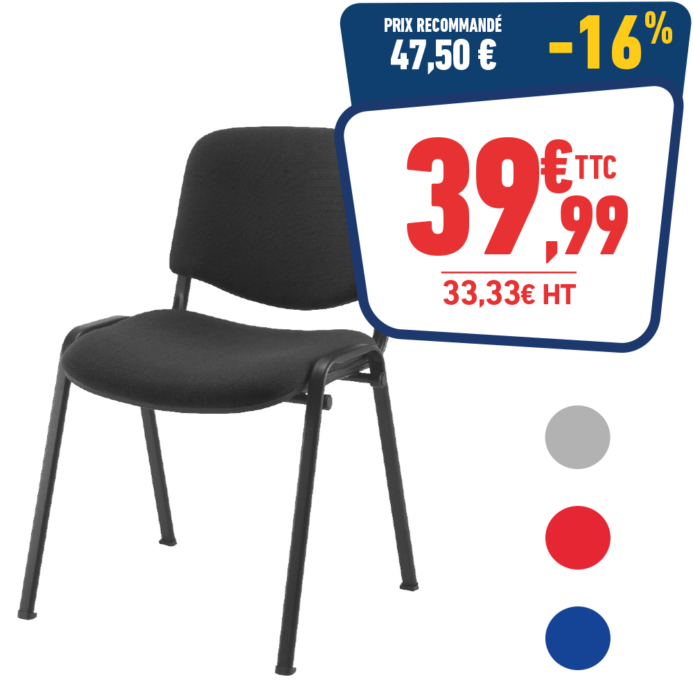 CHAISE VISITEUR EMPLIABLE NOIR
