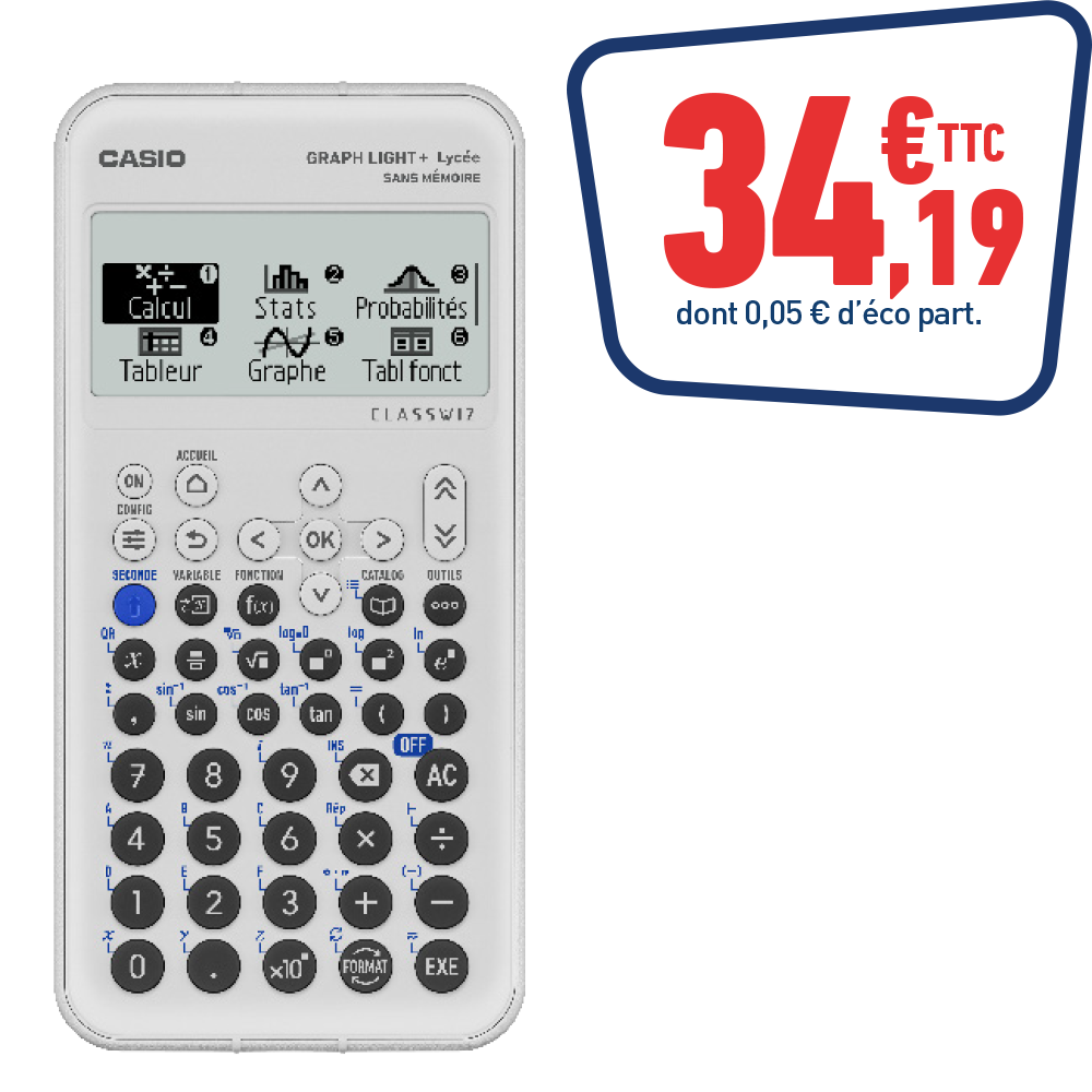 CALCULATRICE CASIO GRAPH LIGHT +
