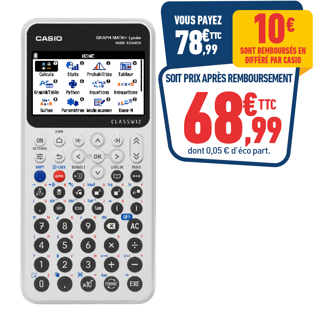 CALCULATRICE CASIO GRAPH MATH +