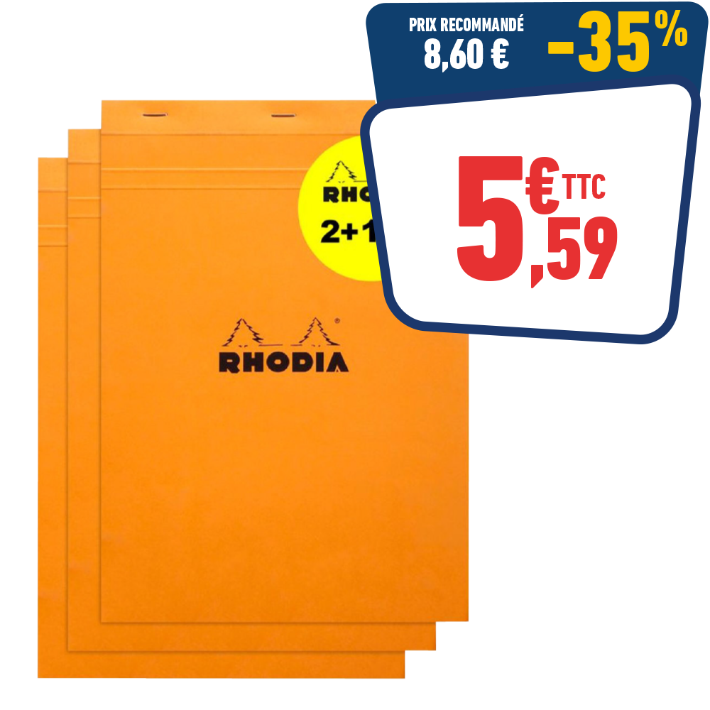 3 BLOCS RHODIA