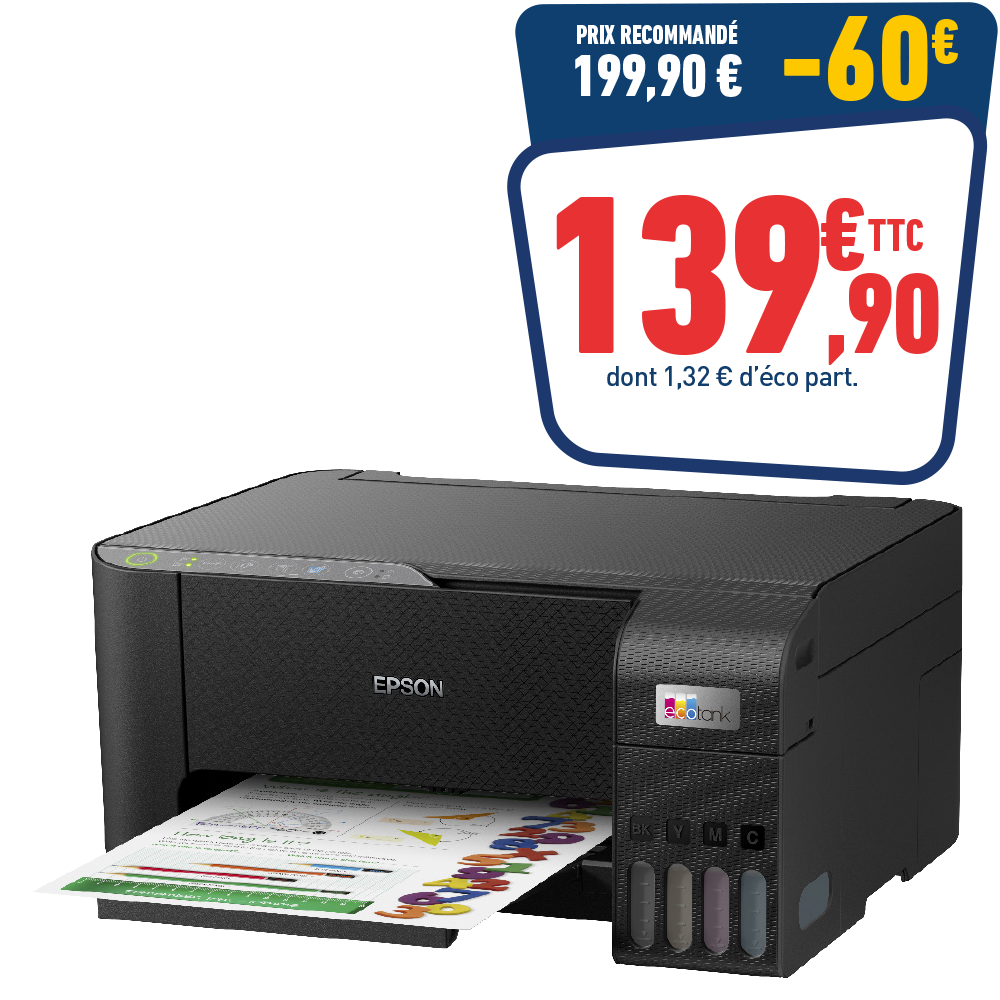 IMPRIMANTE JET D'ENCRE MULTIFONCTION EPSON ECOTANK ET-2864